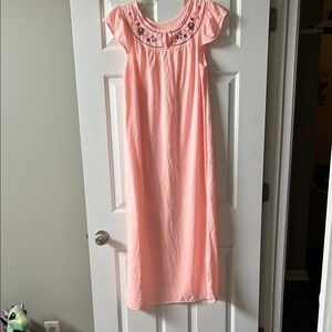 Vintage Pink Embroidered Nightgown